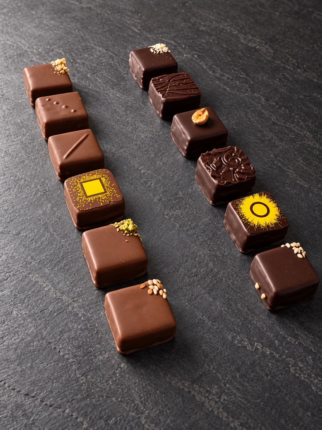 Bonbons enrobés — assortiment lait et noir — Sébastien Cantrelle