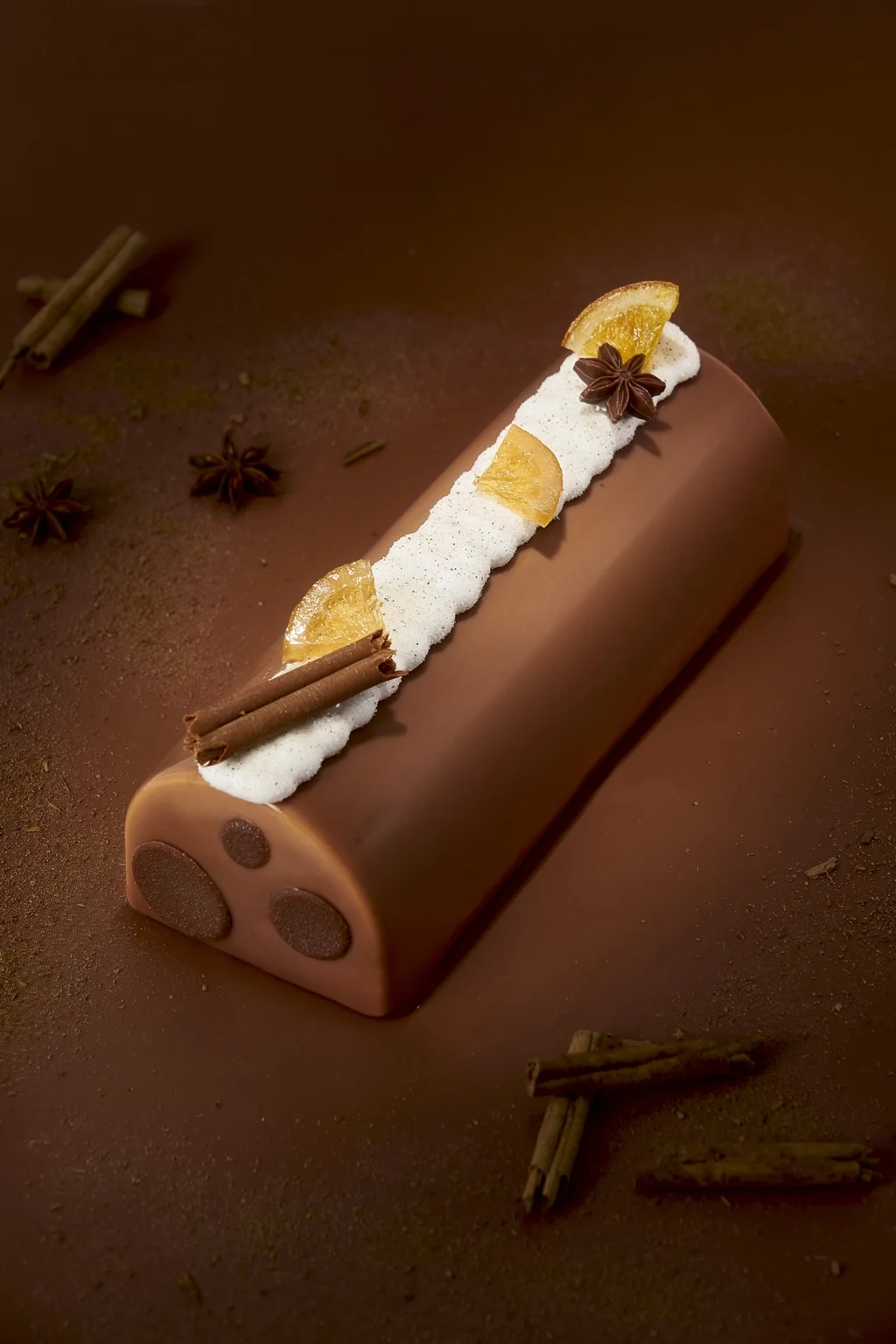 Bûche de fête — création de Sébastien Cantrelle